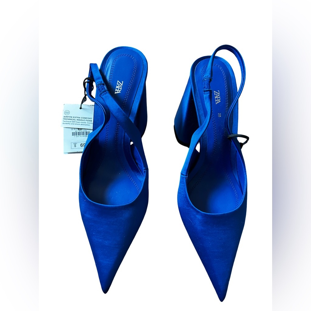 Zara Royal Blue Slingback Heels